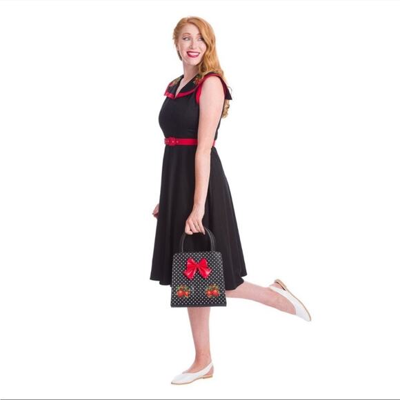 NWT ModCloth Royal Monk Retro 50s Pin Up Girl Strawberry Dress S / 10 - Picture 2 of 12